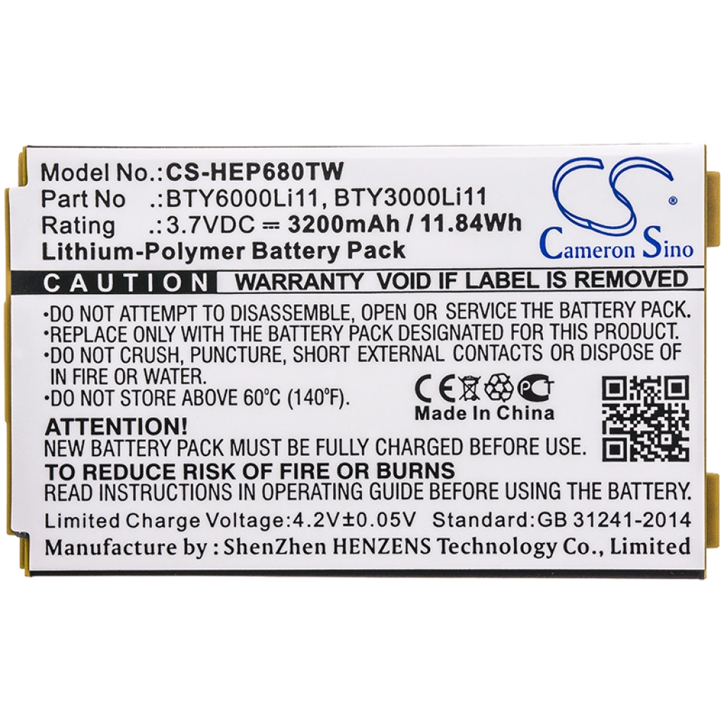 Battery Replaces BTY6000Li11
