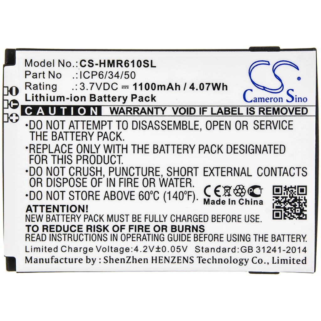 Battery Replaces ICP6/34/50