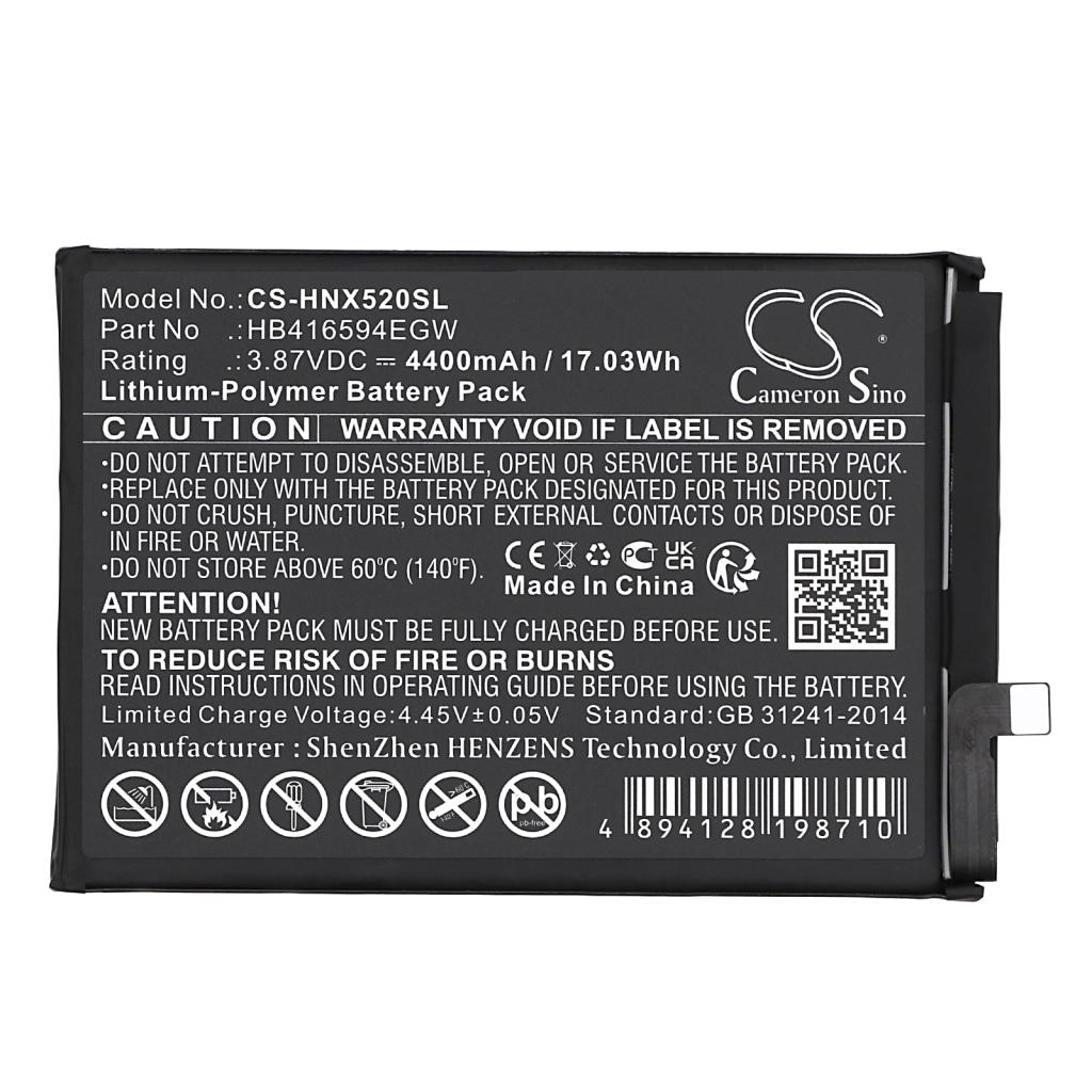 Batería del teléfono móvil Honor CS-HNX520SL