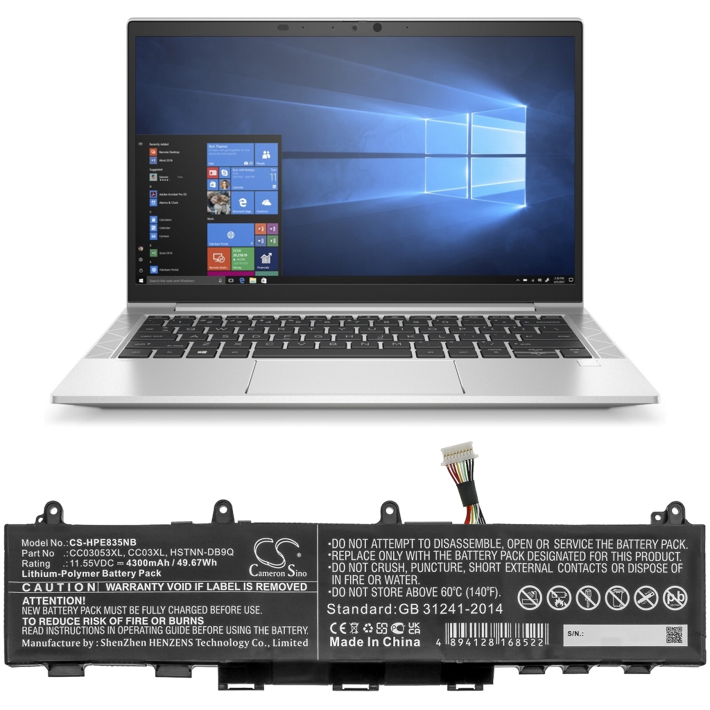 Batería compatible con HP CS-HPE835NB