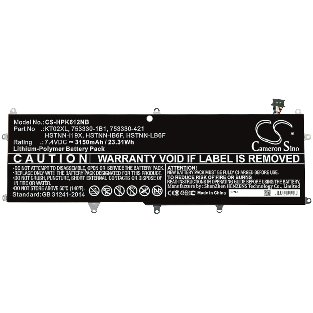 Batería para portátil HP CS-HPK612NB