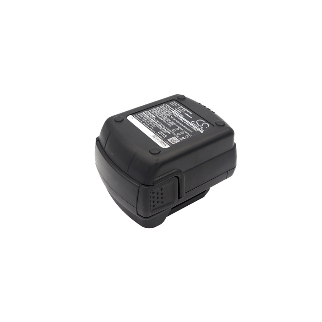 Pack de batería para herramienta negro, etiqueta superior, vista inclinada