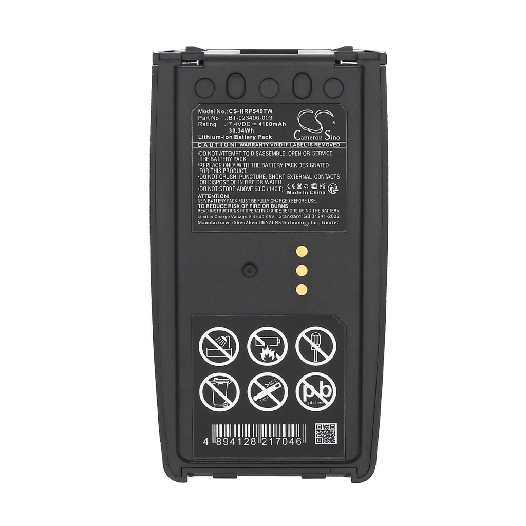 Batería de radio de dos vías Harris CS-HRP540TW