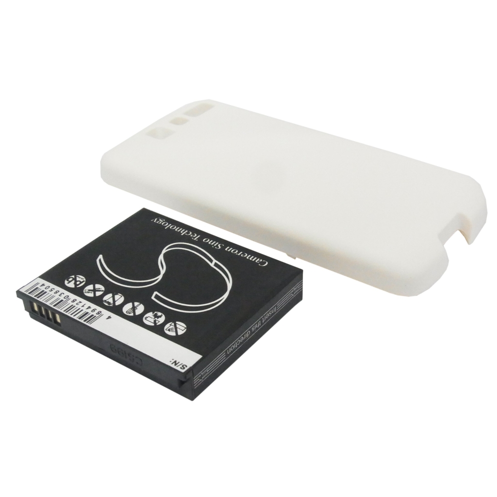 Cameron Sino CS-HT8181WL parte trasera con etiqueta S/N y tapa trasera blanca