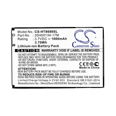 Compatible battery replacement for HTC 35H00134-17M