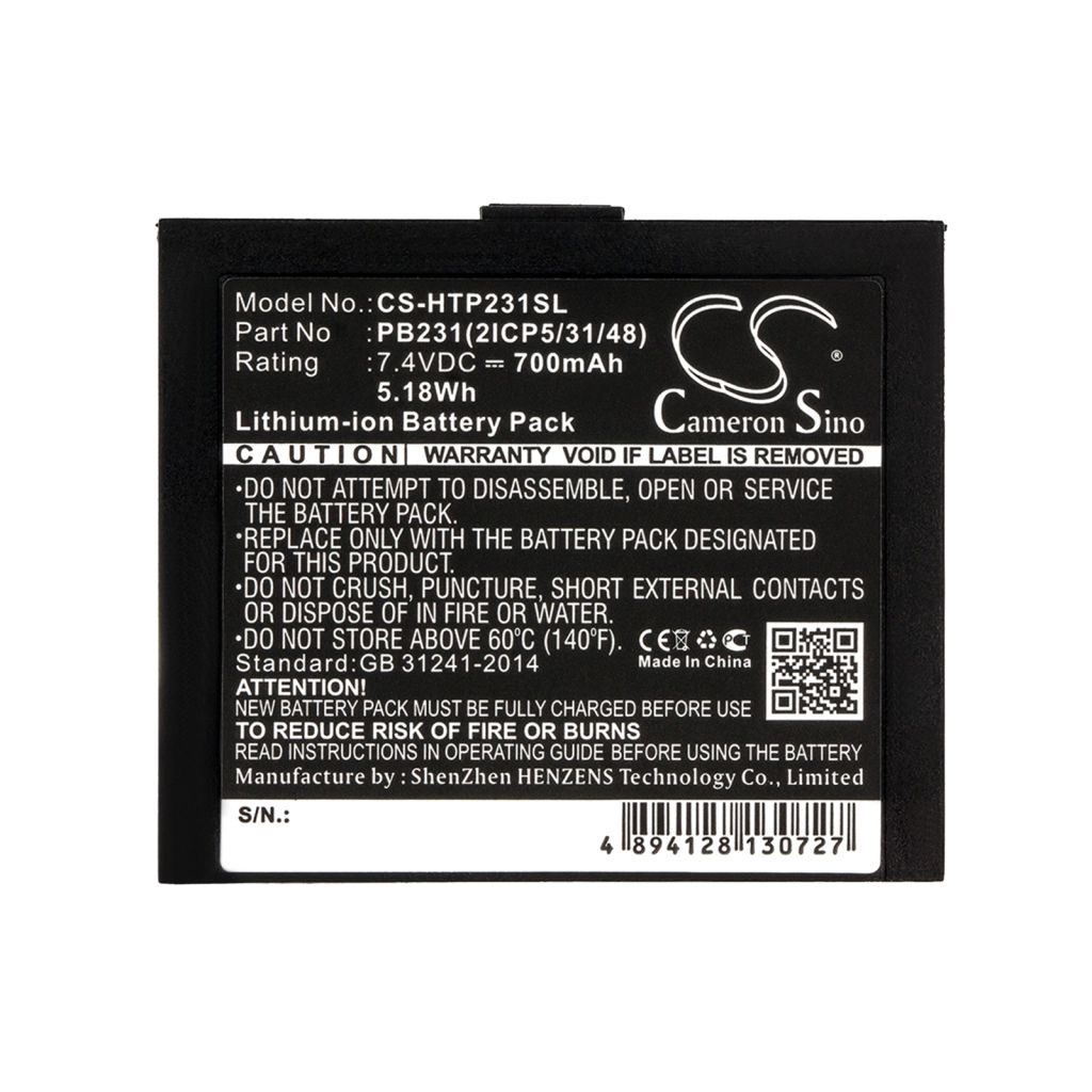 Batería de la impresora Hiti CS-HTP231SL