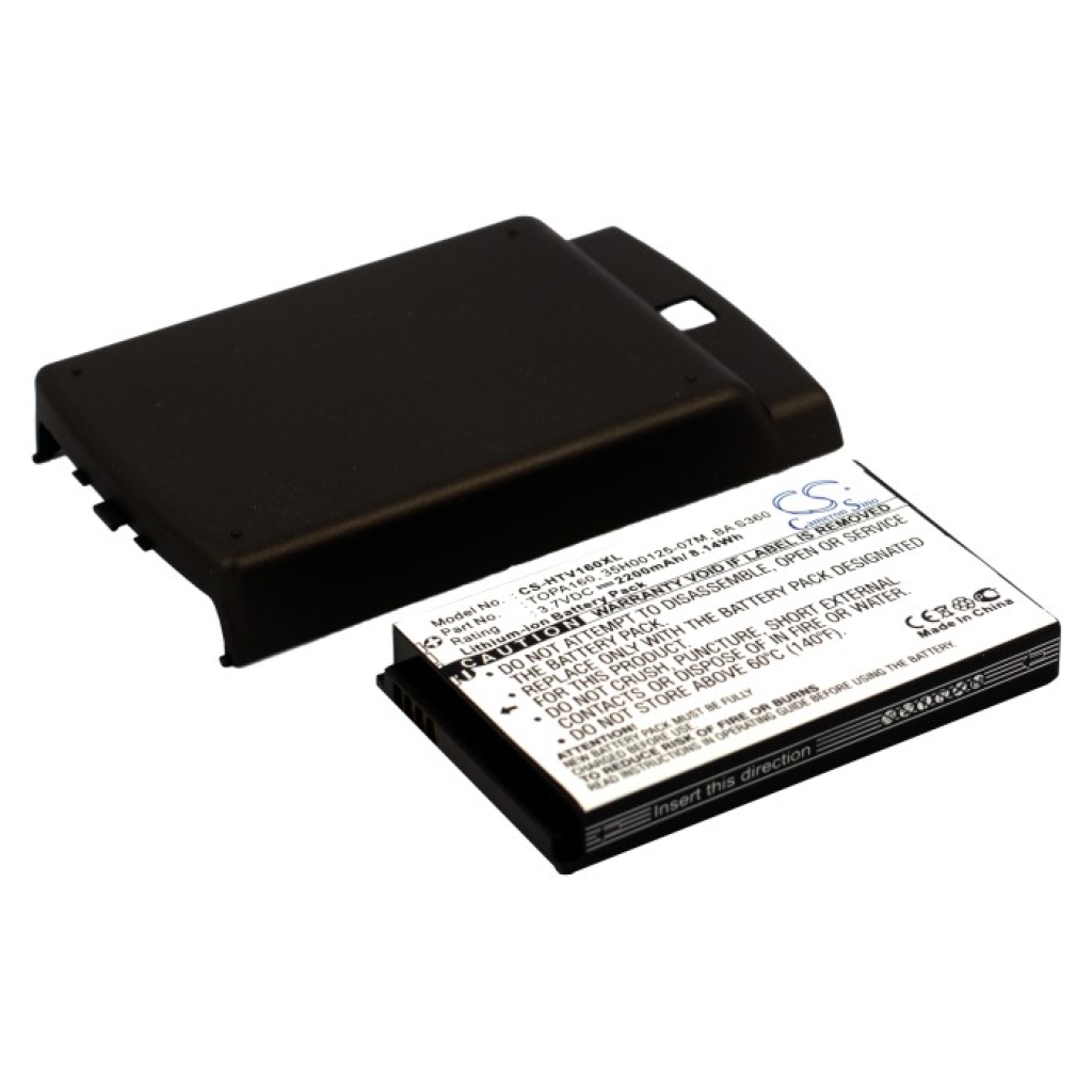 Cameron Sino CS-HTV160XL batería y gran tapa trasera negra del teléfono lado a lado