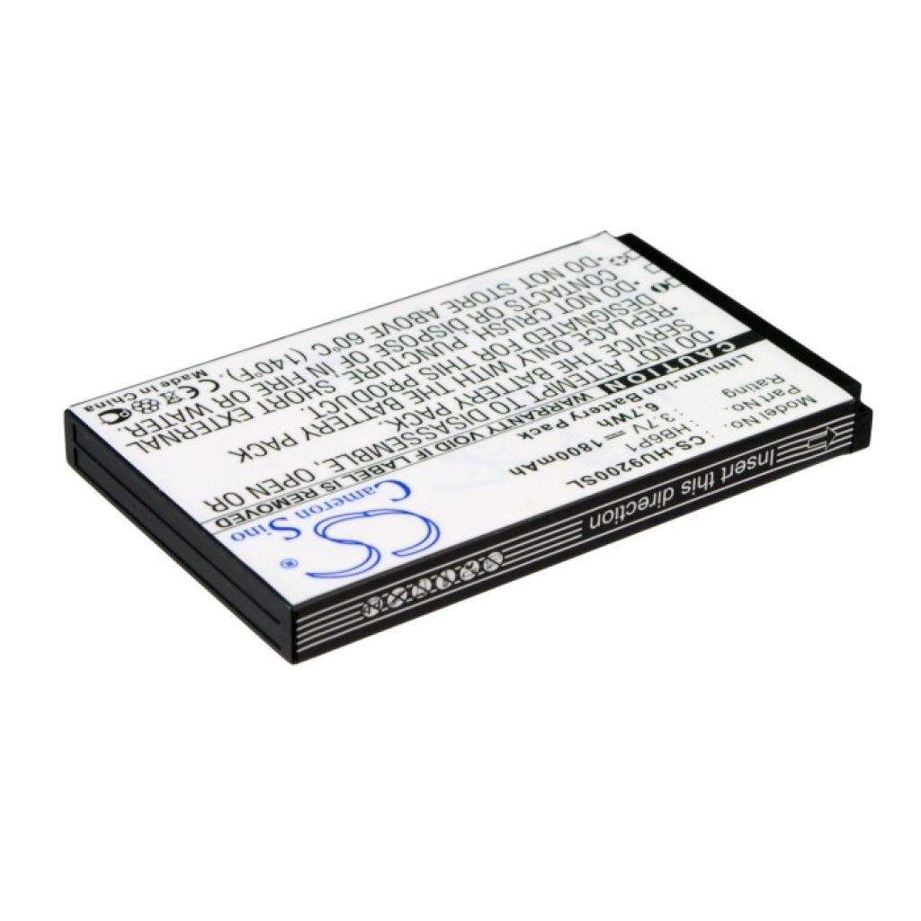 Cameron Sino CS-HU9200SL vista invertida de etiqueta con especificaciones: 3,7V 1800mAh