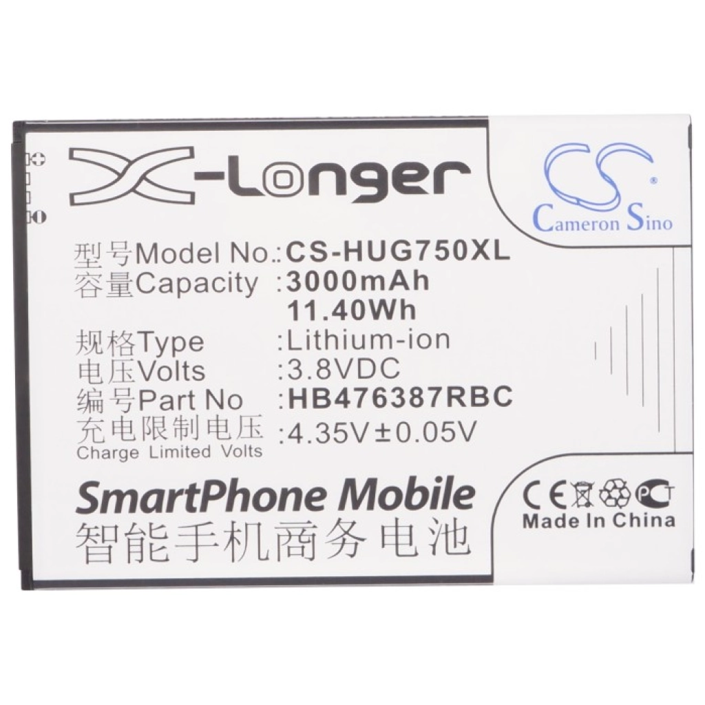 Batería del teléfono móvil Huawei CS-HUG750XL
