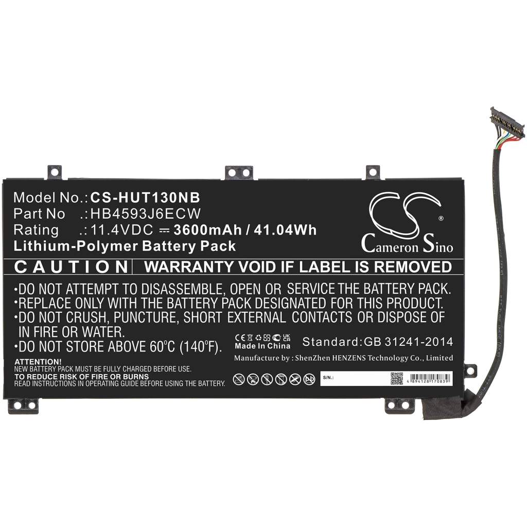 Batería para portátil Huawei CS-HUT130NB