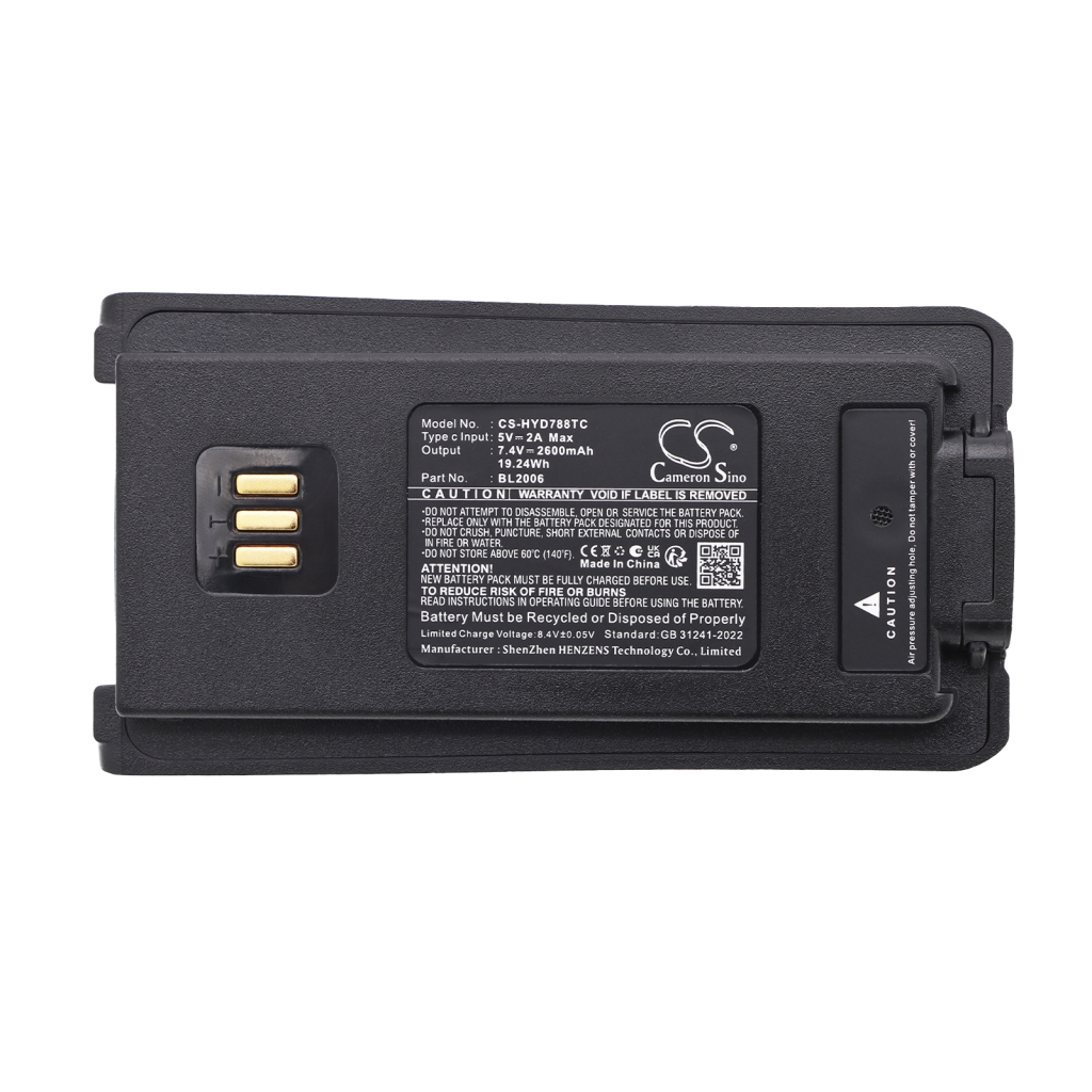 Battery for HYT PD782V-1-RFB
