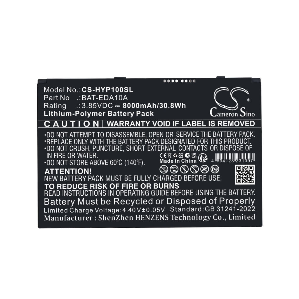 Baterías compatible con Honeywell EDA10A Tablet CS-HYP100SL