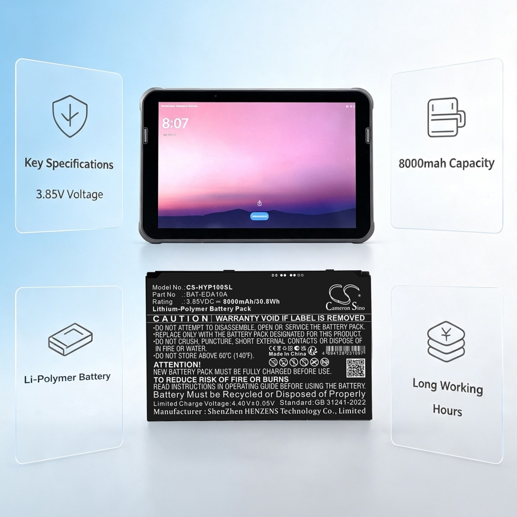 Baterías compatible con Honeywell EDA10A Tablet CS-HYP100SL