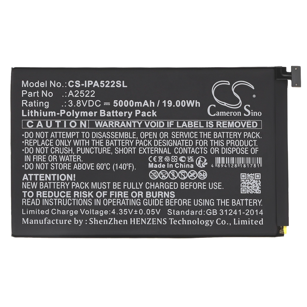 Batería de la tableta Apple CS-IPA522SL