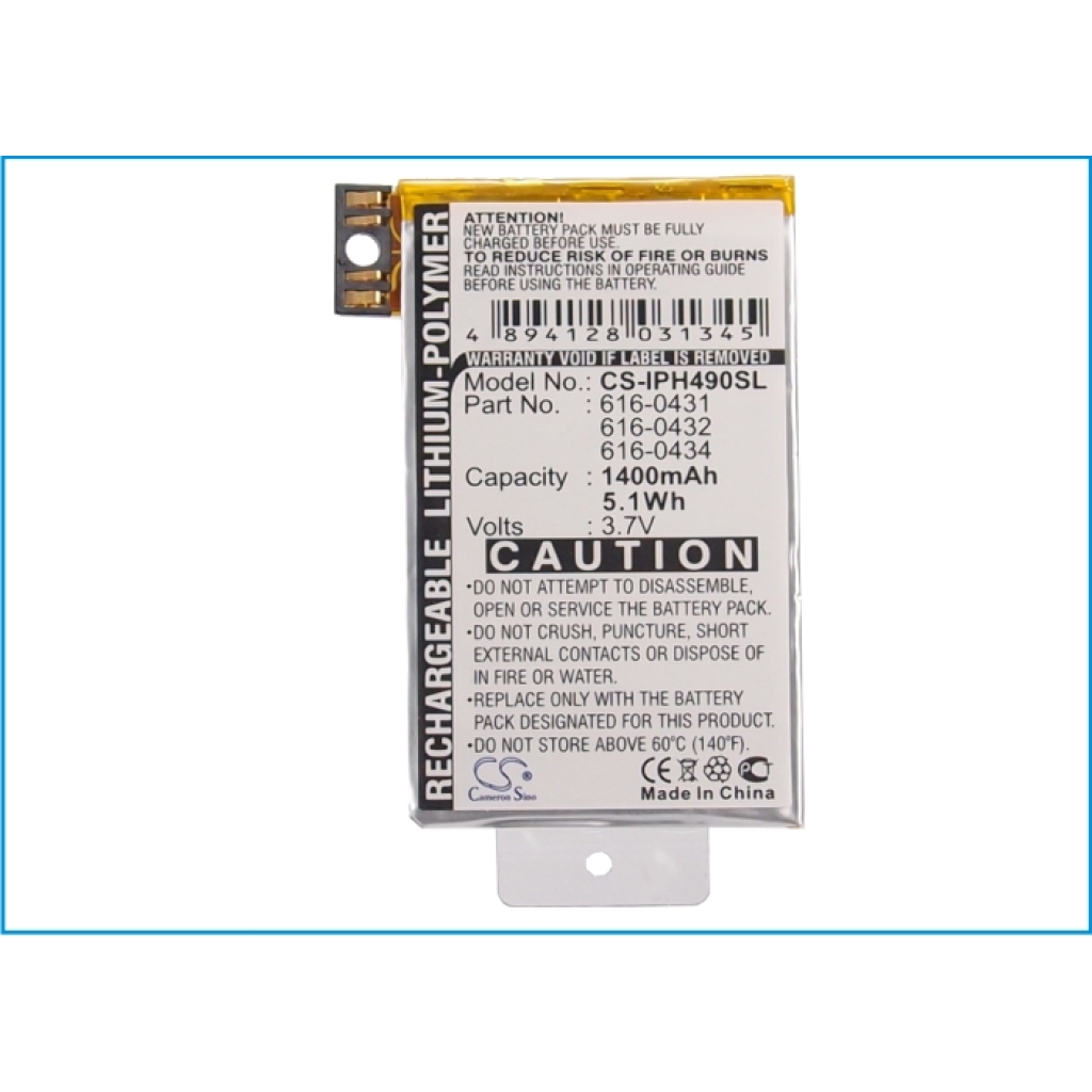 Batería compatible con Apple CS-IPH490SL