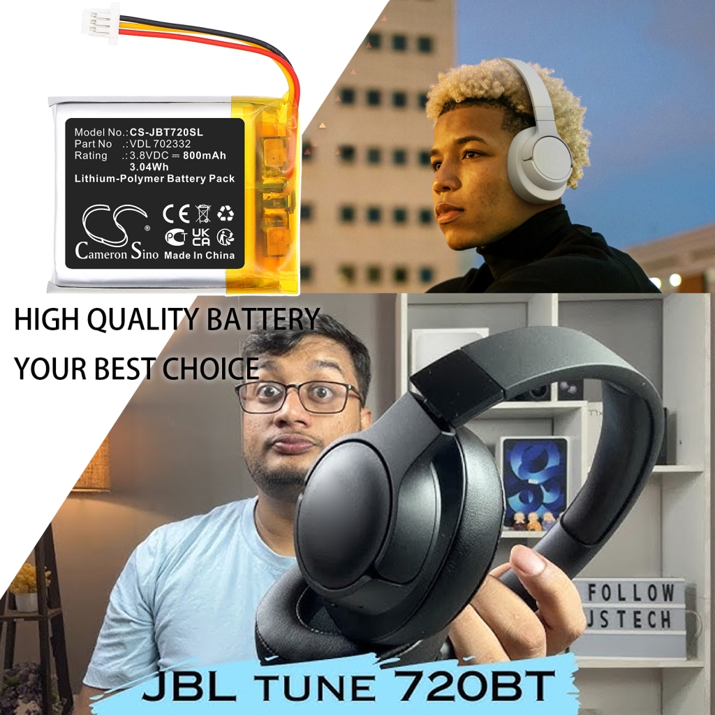 Batería para auriculares inalámbricos Jbl CS-JBT720SL