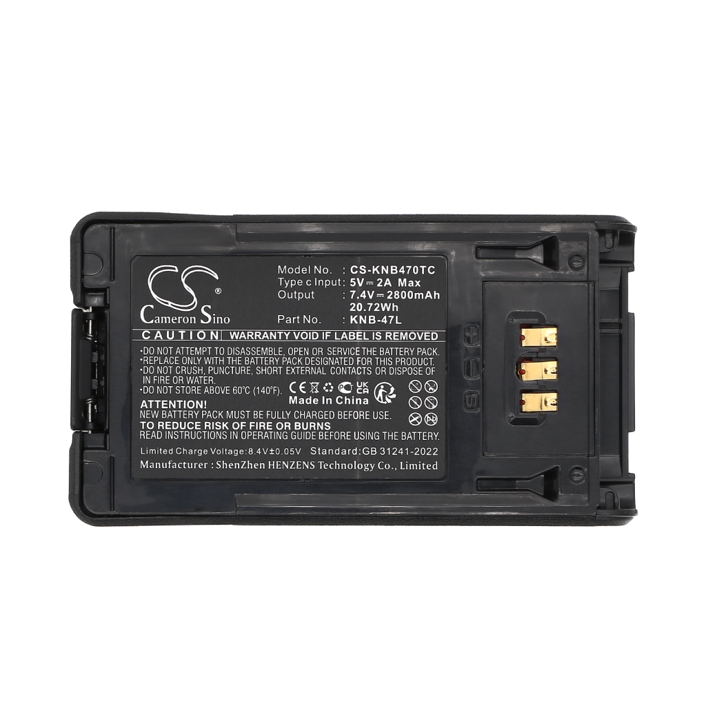 Batería de radio de dos vías Kenwood CS-KNB470TC