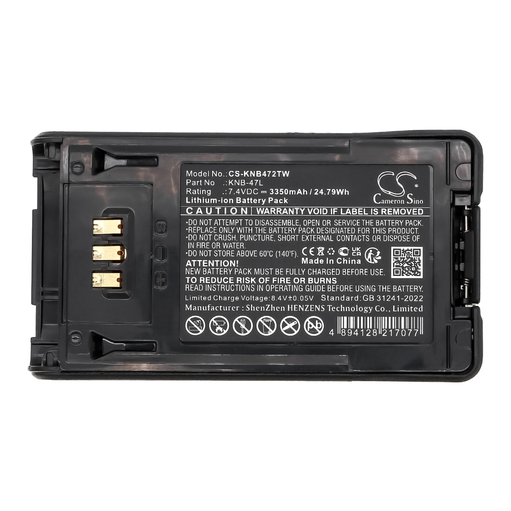 Batería de radio de dos vías Kenwood CS-KNB472TW