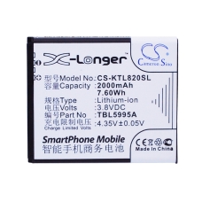 Reemplazo de batería compatible para K-Touch TBE5707B,TBL5995A