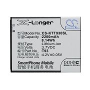 CS-KTT930SL<br />Baterías para  reemplaza la batería T93