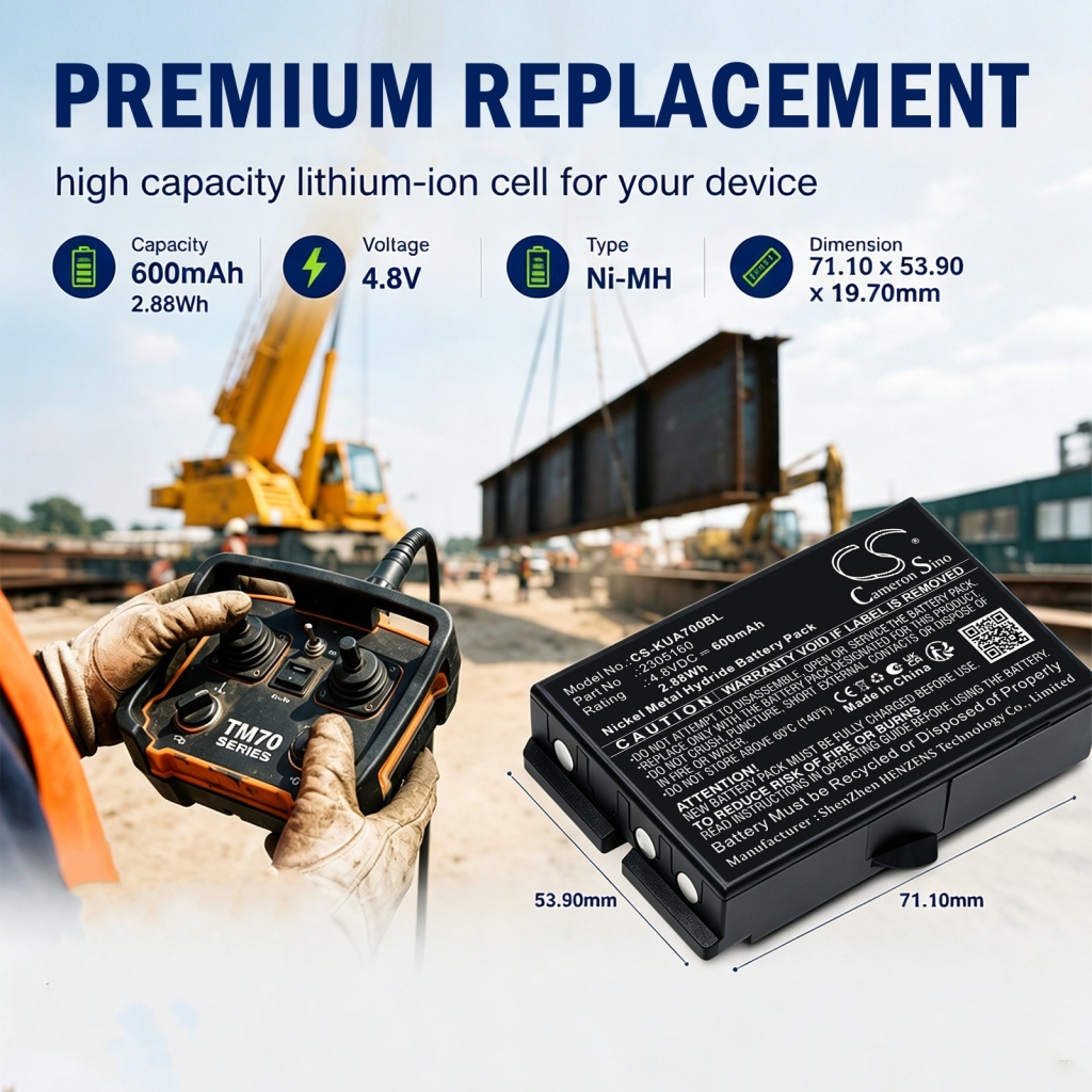 Baterías compatible con Ikusi TM70/iK2.13B JS JS3 LV CS-KUA700BL