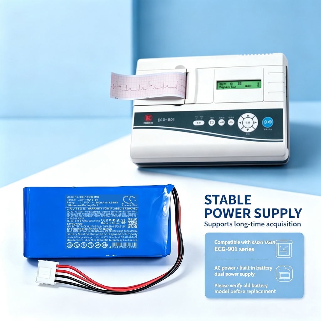 Baterías compatible con KADEY YASEN ECG-901 ECG-901 CS-KYG901MD