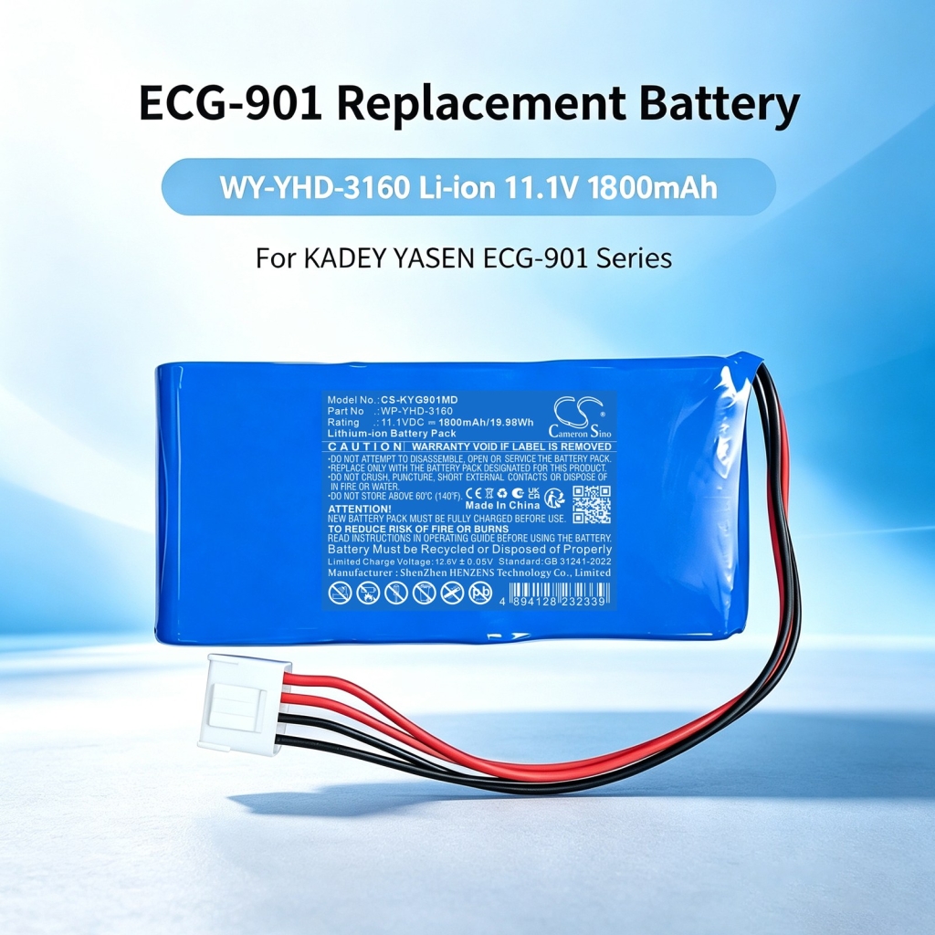 Baterías compatible con KADEY YASEN ECG-901 ECG-901 CS-KYG901MD