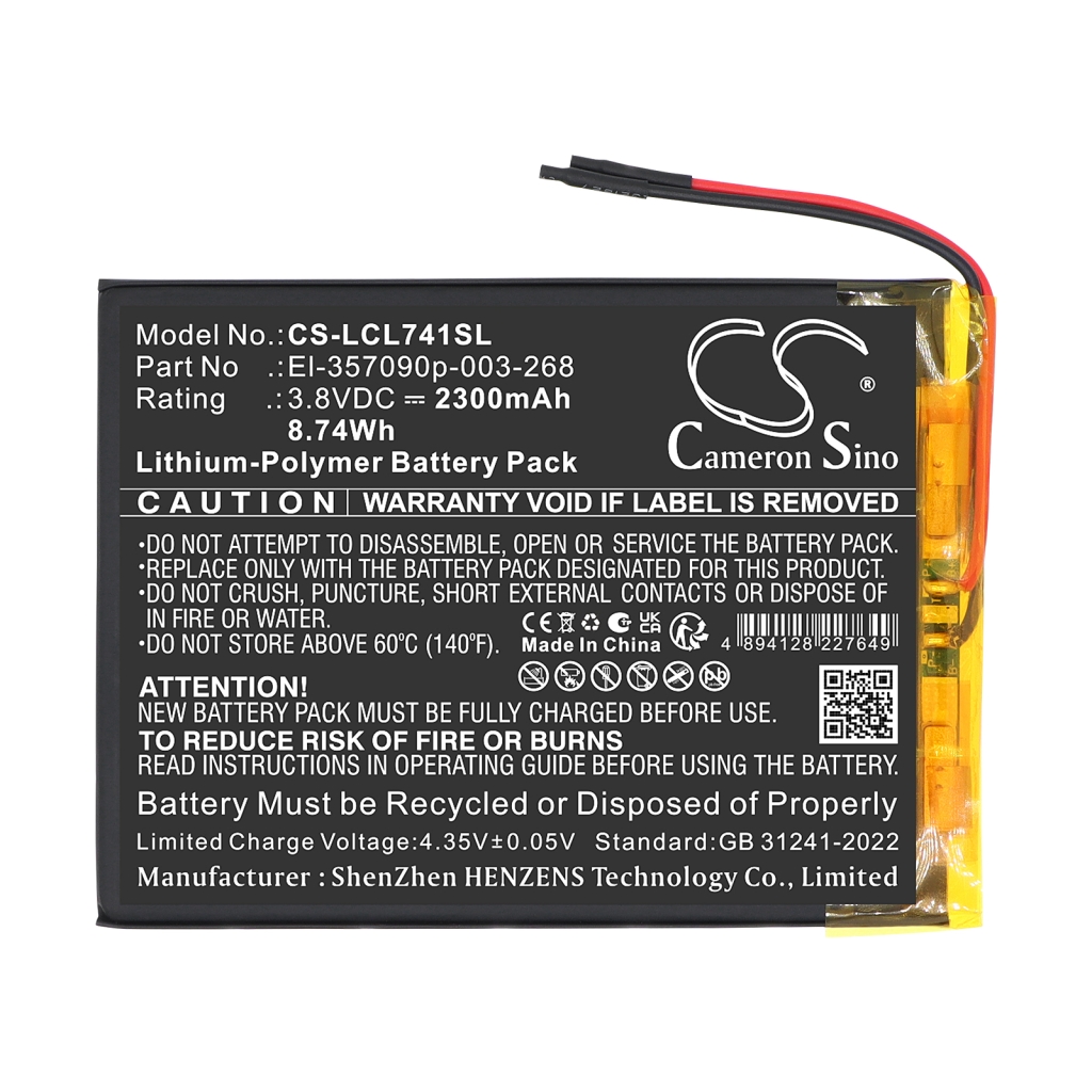 Battery for Logicom L-ement Tab 741