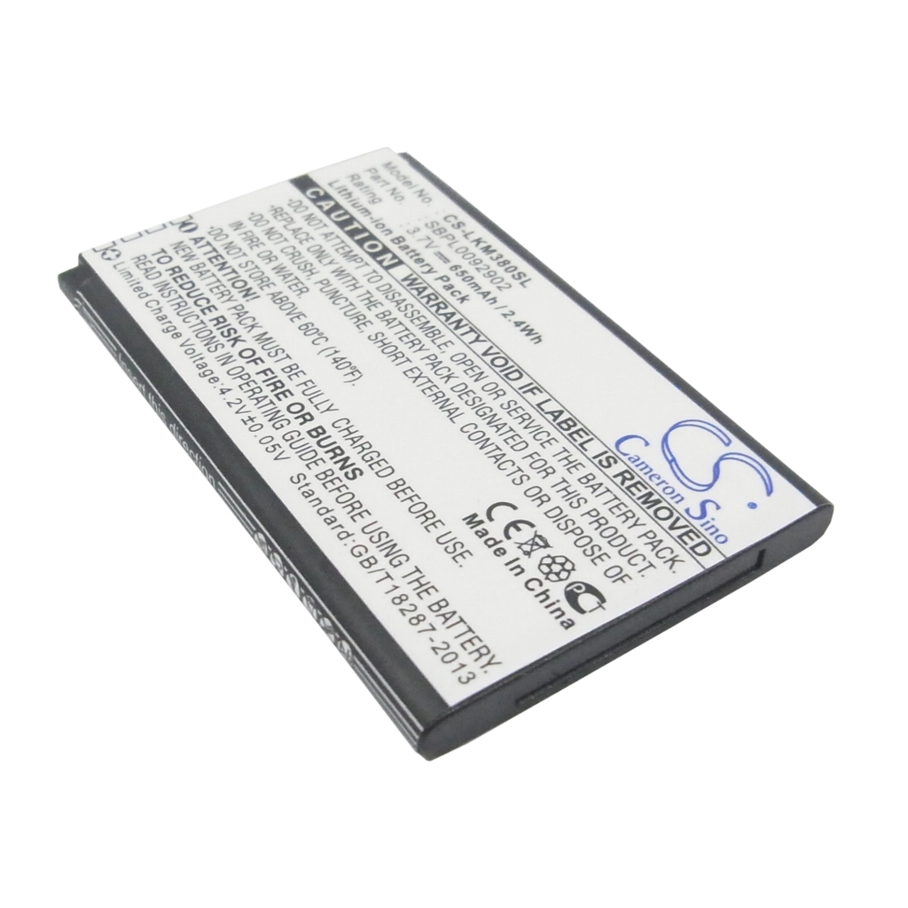 Batería del teléfono móvil LG CS-LKM380SL