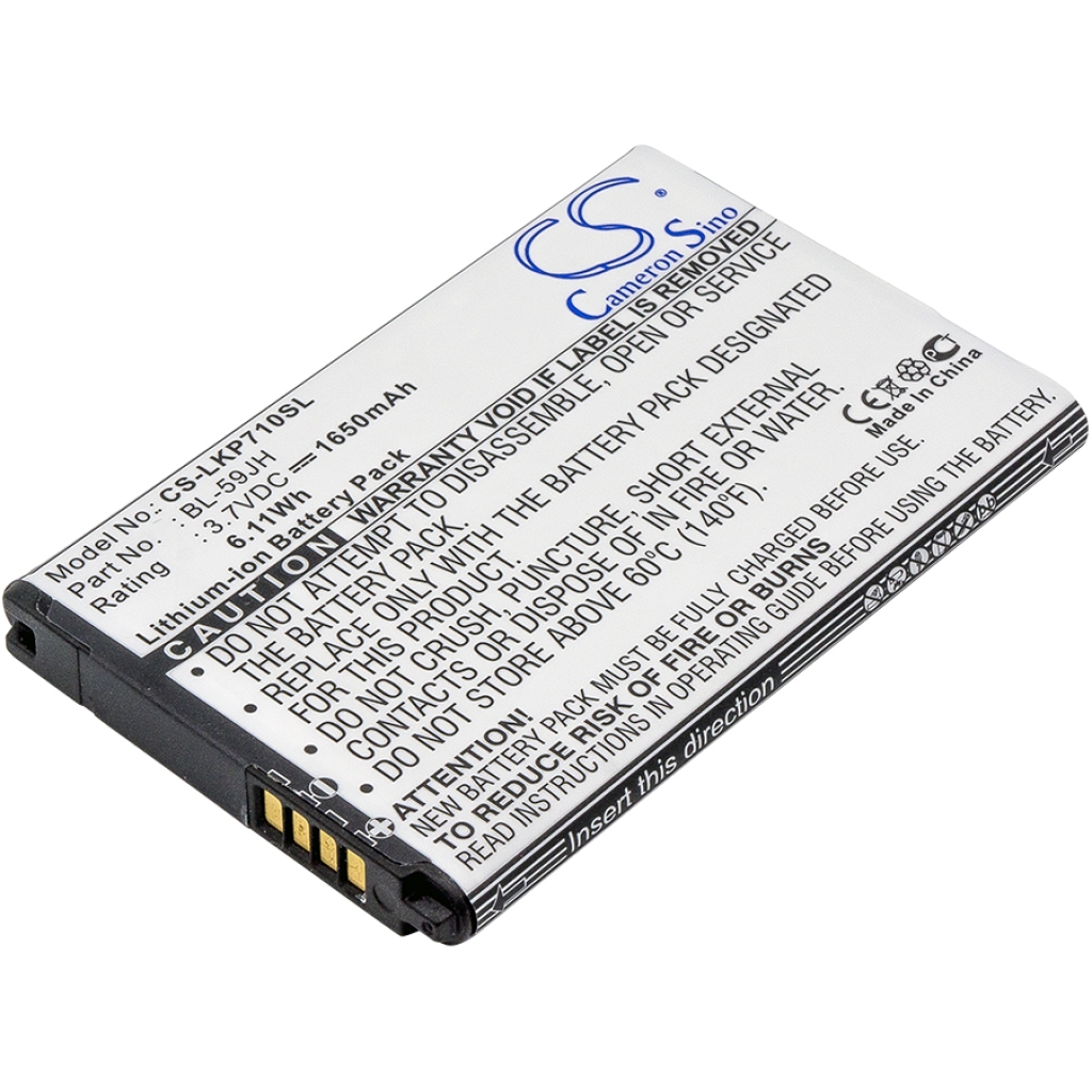 Reemplazo de batería compatible para LG  BL-59JH, EAC62018401, EAC61998402, EAC61998401