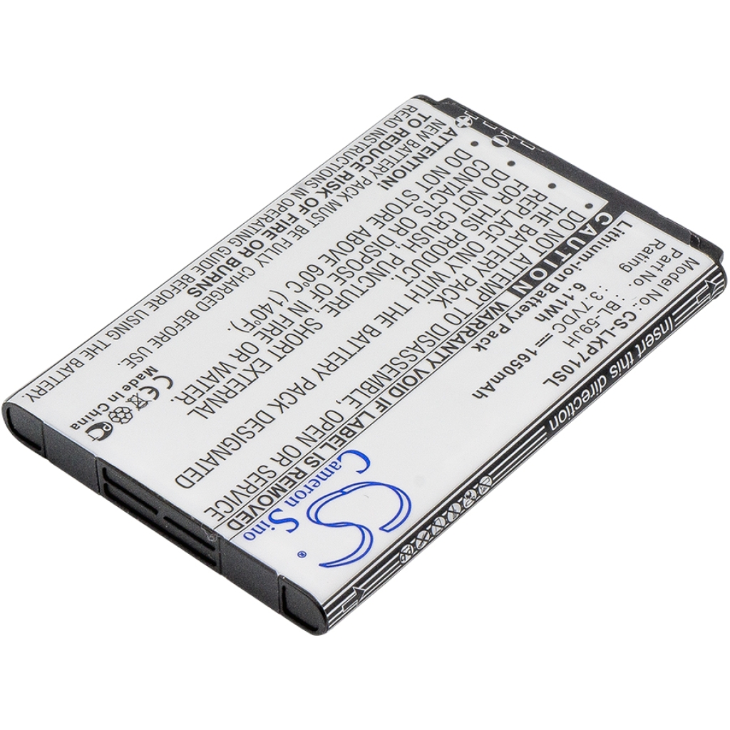 Reemplazo de batería compatible para LG  BL-59JH, EAC62018401, EAC61998402, EAC61998401