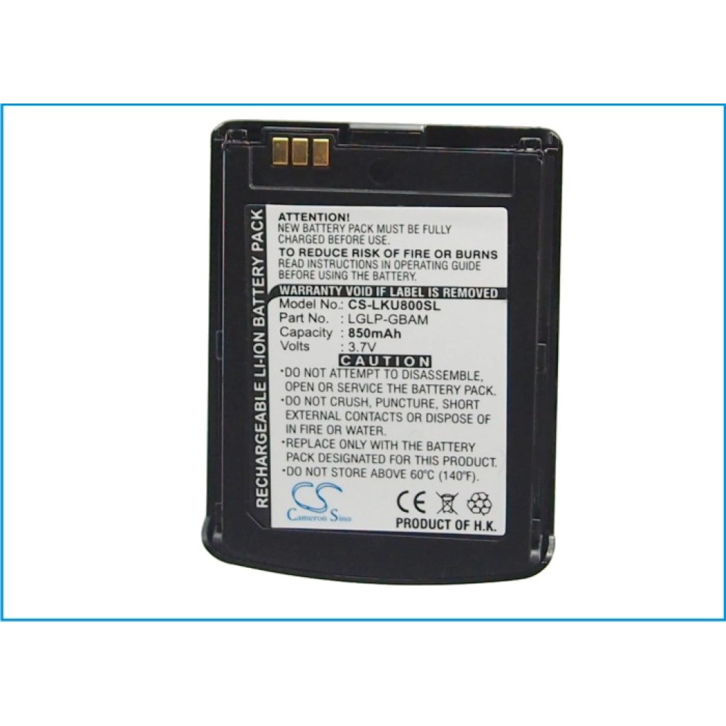 Batería del teléfono móvil LG CS-LKU800SL