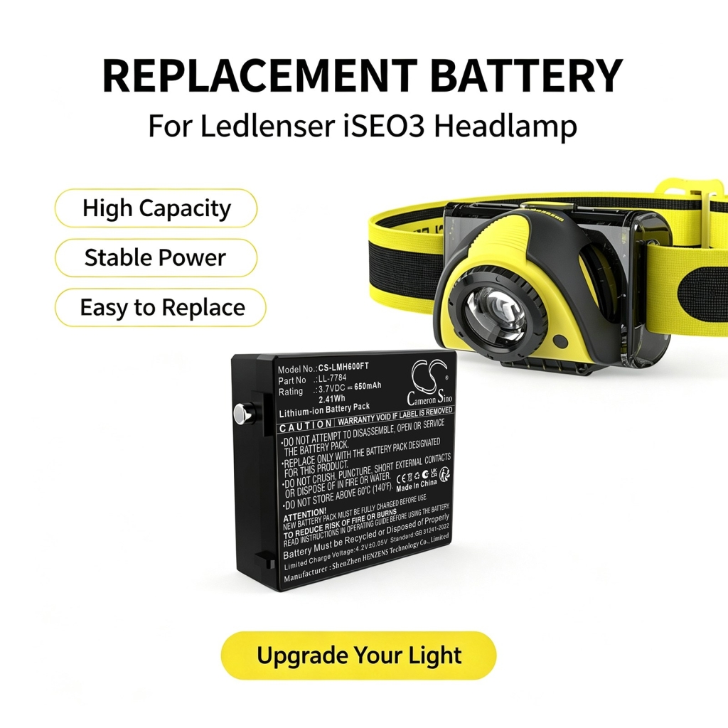 Batería compatible con Ledlenser CS-LMH600FT