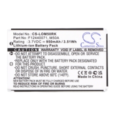 Reemplazo de batería compatible para Logitech 190304-2004,F12440071,M50A