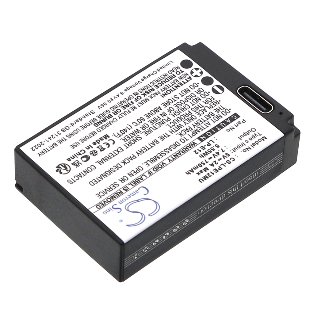 Batería de la cámara Canon CS-LPE12MU