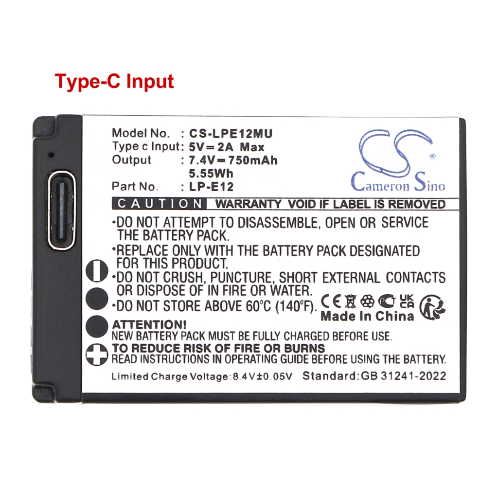 Camera Battery Canon CS-LPE12MU