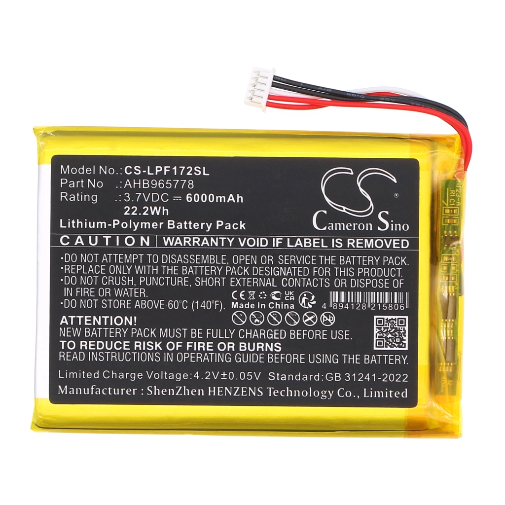 Compatible battery replacement for Leapfrog AHB965778