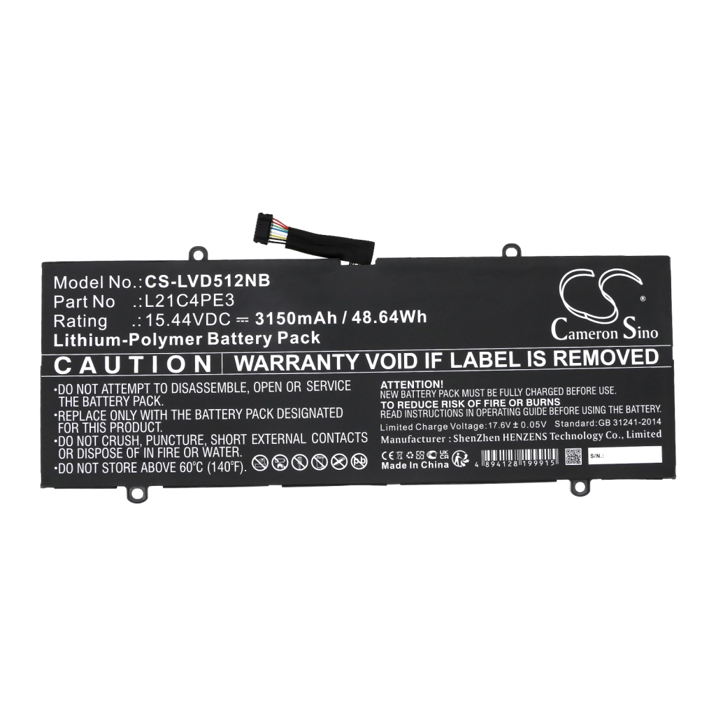 Batería para portátil Lenovo CS-LVD512NB