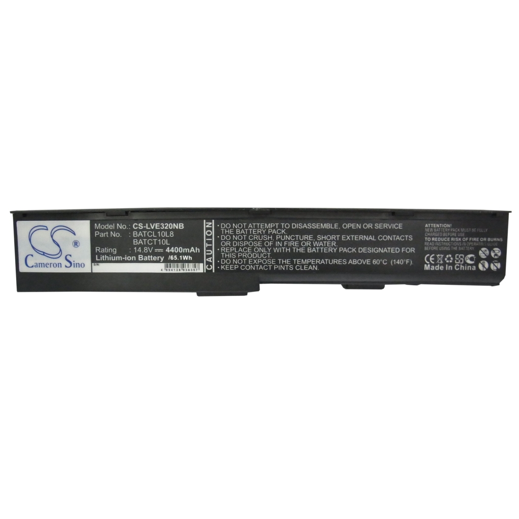 Battery label 14.8V 4400mAh 65.1Wh, part numbers