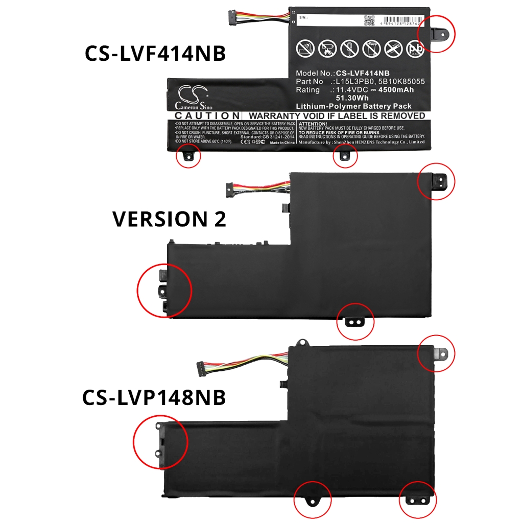Batería para portátil Lenovo CS-LVF414NB