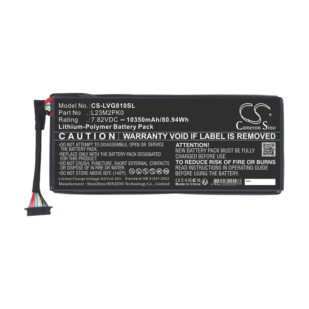 Batería compatible con Lenovo CS-LVG810SL
