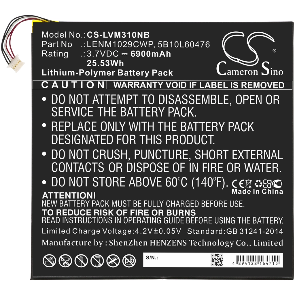 Batería para portátil Lenovo CS-LVM310NB