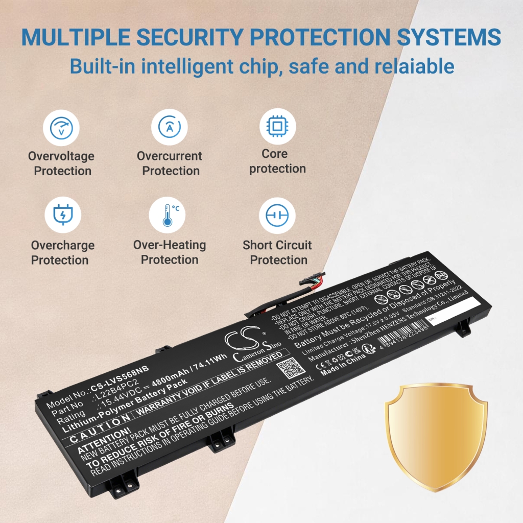 Batería compatible con Lenovo CS-LVS568NB