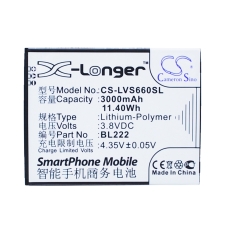 Reemplazo de batería compatible para LENOVO BL222