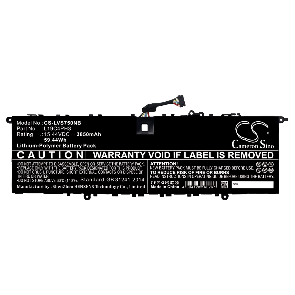 Batería para portátil Lenovo CS-LVS750NB