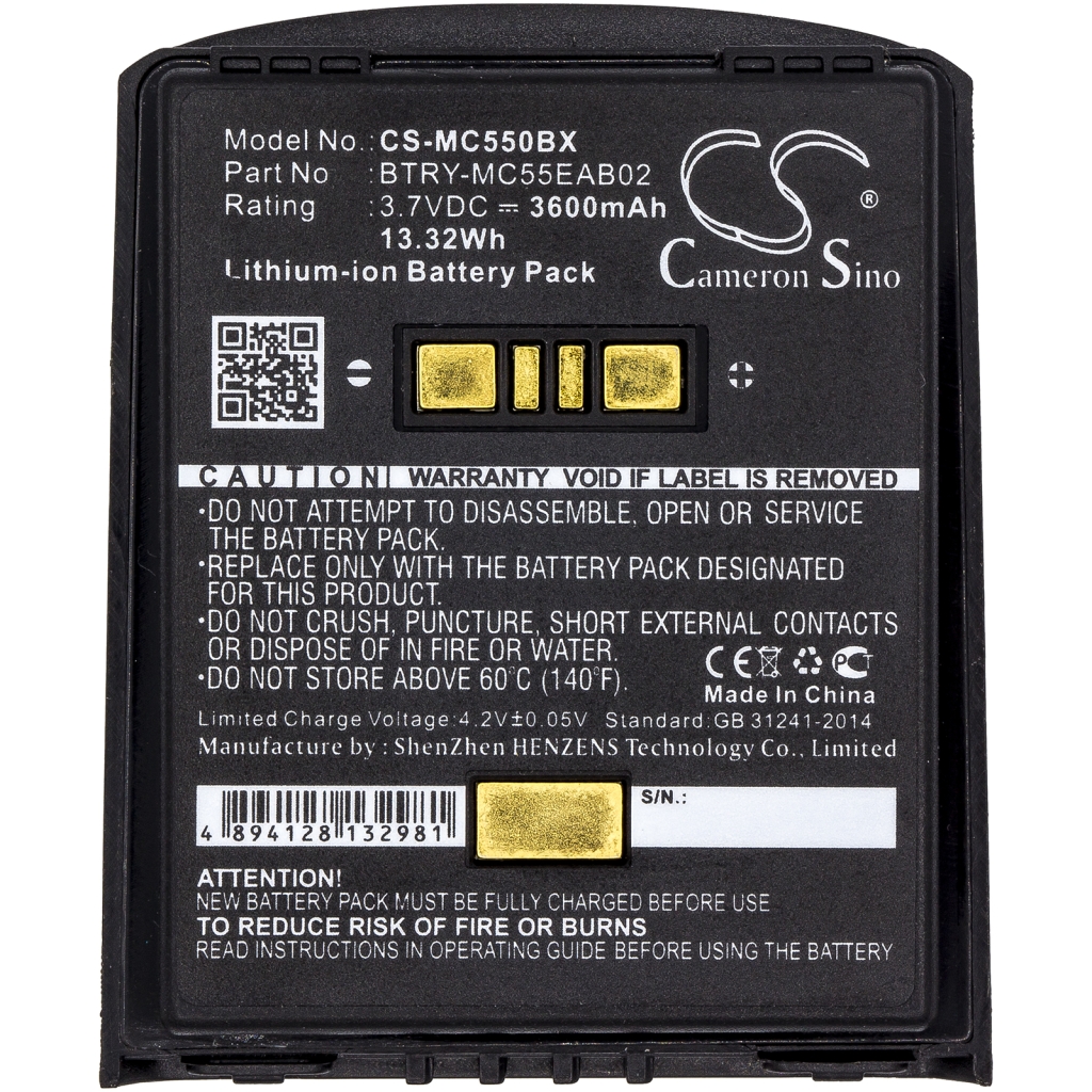 BarCode, Scanner Battery Symbol MC5590