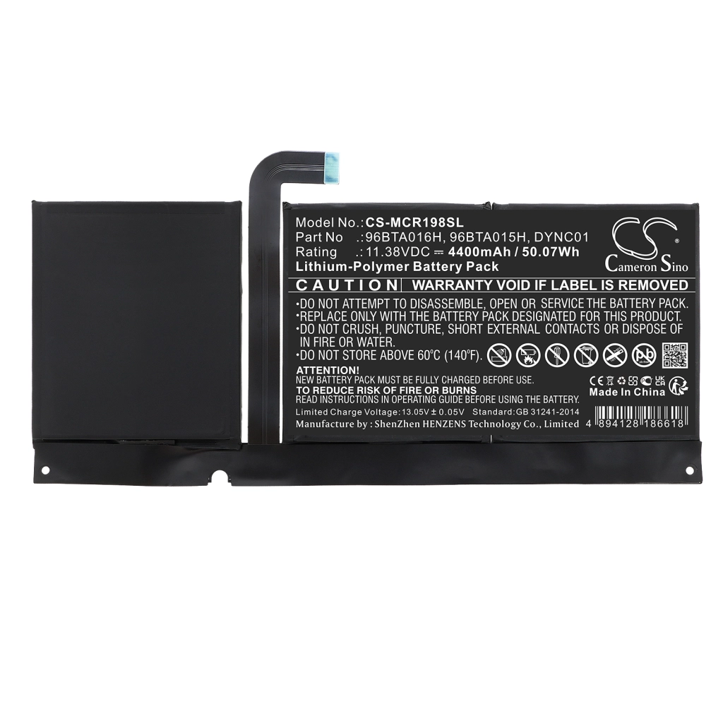 Batería de la tableta Microsoft CS-MCR198SL