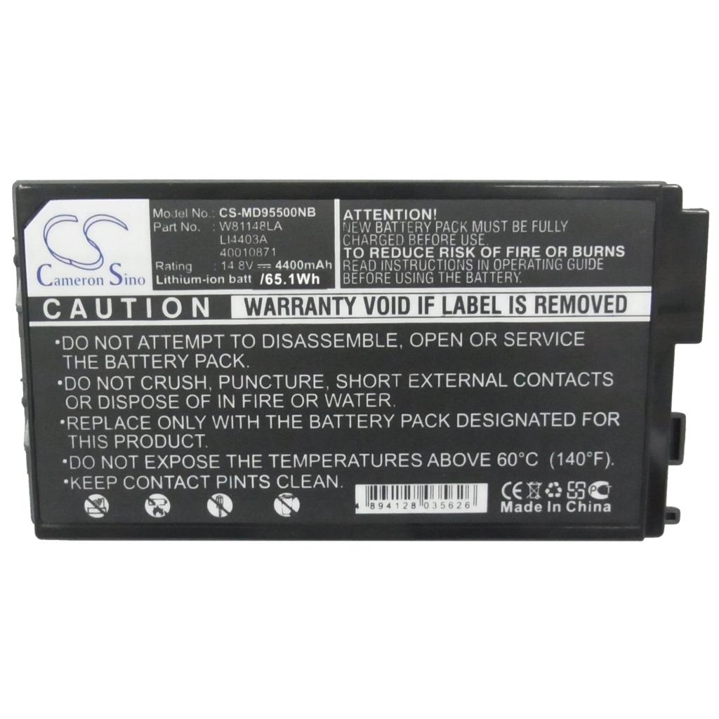 Batería para portátil Medion CS-MD95500NB