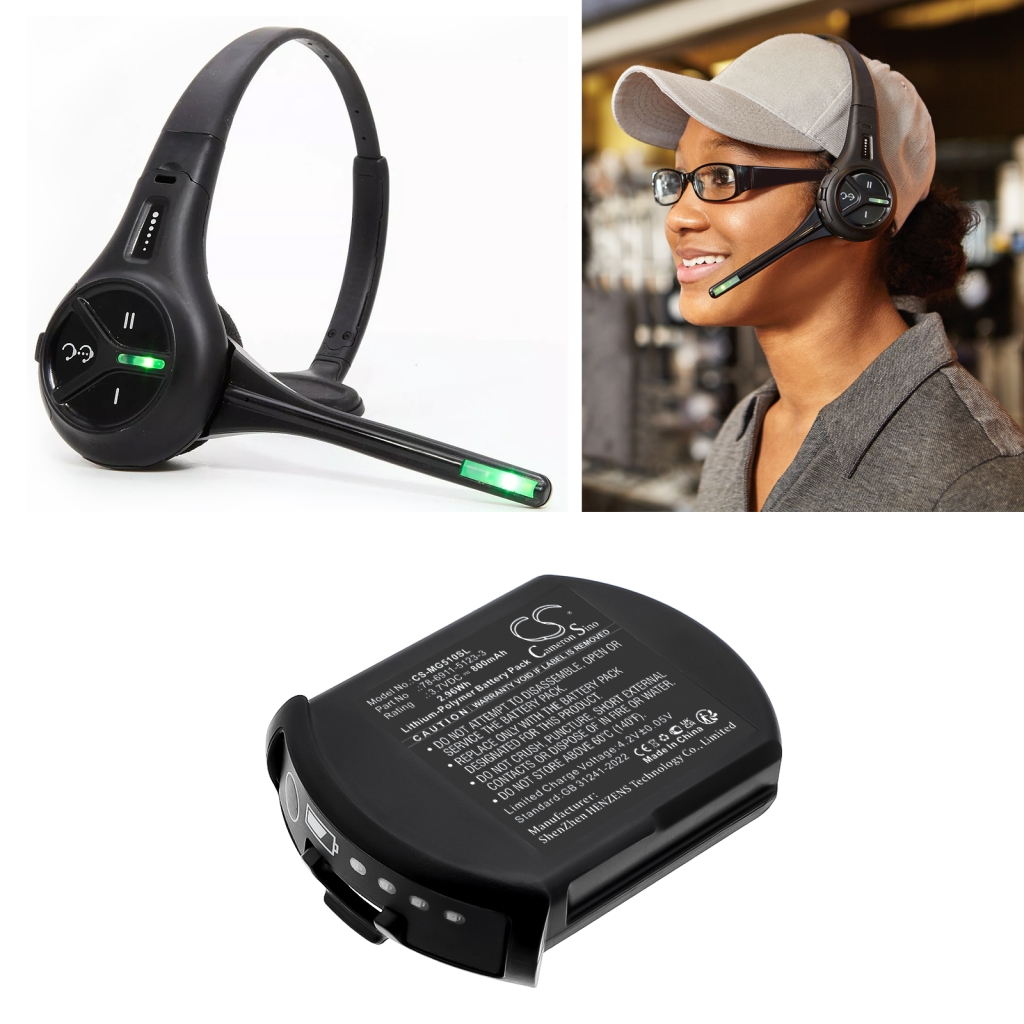 Wireless Headset Battery 3M CS-MG510SL