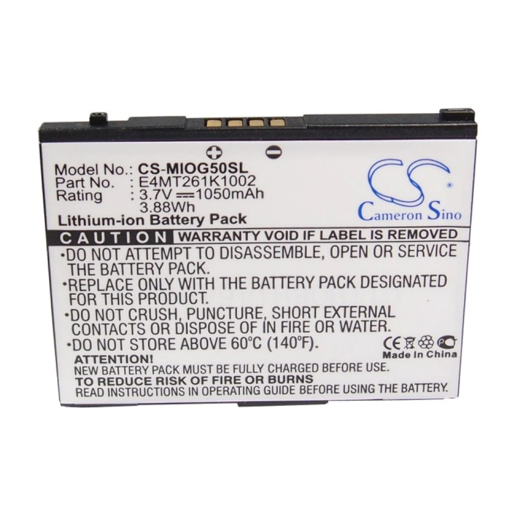 Batería de la tableta Mitac CS-MIOG50SL